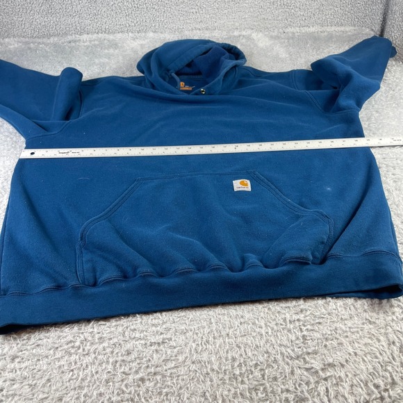Carhartt Blue Hoodie Pullover Sweatshirt Men's 2XL Original Fit Heavyweight - Picture 5 of 9